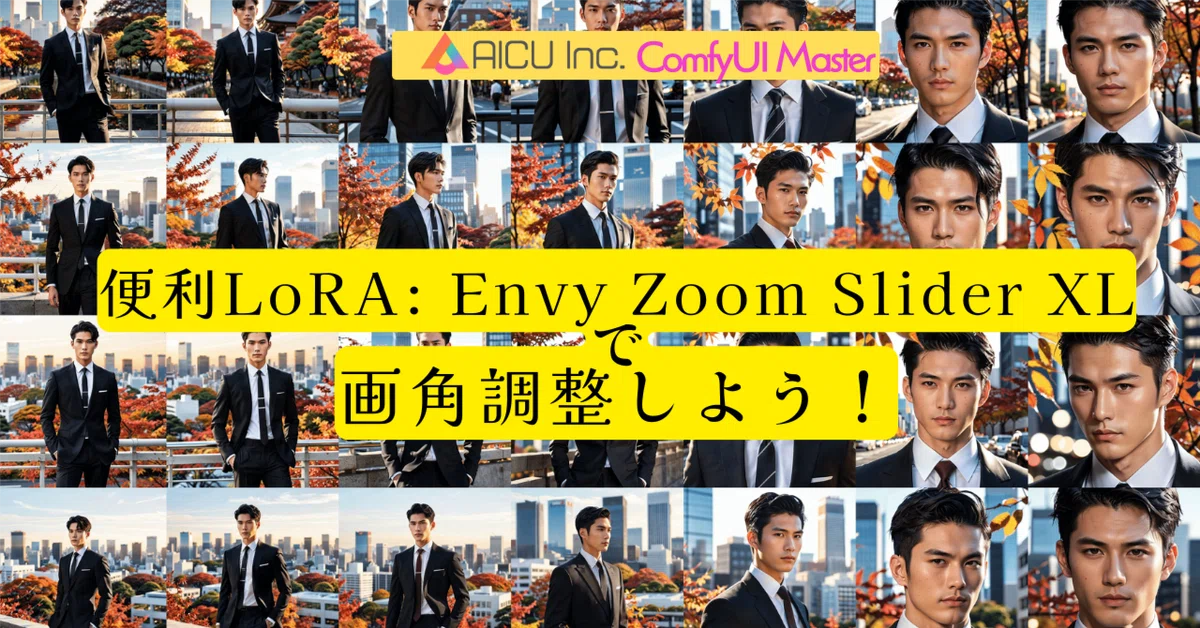 [ComfyMaster33] 便利LoRA: Envy Zoom Slider XLで画角調整しよう！
